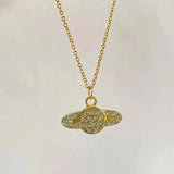 Y2K Planet Saturn Pendant Choker Necklace for Women