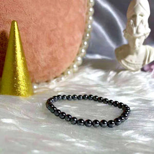 Dark Grey Shell Pearl Bracelet 4-12mm 14-21cm