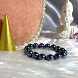 Dark Grey Shell Pearl Bracelet 4-12mm 14-21cm