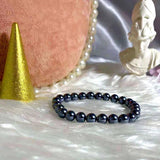 Dark Grey Shell Pearl Bracelet 4-12mm 14-21cm