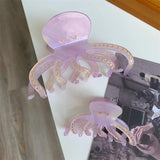 Octopus Shark Hair Claw Clips Purple Funny Sea Animal Hairpin Jewelry Gift