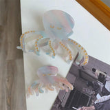 Octopus Shark Hair Claw Clips Purple Funny Sea Animal Hairpin Jewelry Gift