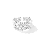 Zircon Inlaid Pearl Ring for Women