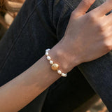 Freshwater Pearl Plated Beaded Bracelet for Women