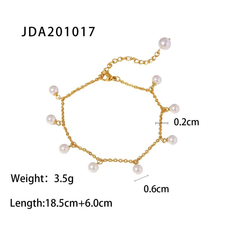 Youthway Pearl Bracelets Stainless Steel Chain High Waterproof Jewelry