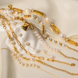 Youthway Pearl Bracelets Stainless Steel Chain High Waterproof Jewelry