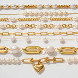 Youthway Pearl Bracelets Stainless Steel Chain High Waterproof Jewelry