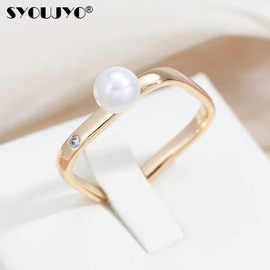Square Pearl Ring 585 Jewelry Women