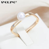 Square Pearl Ring 585 Jewelry Women
