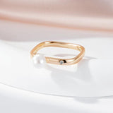 Square Pearl Ring 585 Jewelry Women
