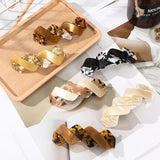 Acrylic Twist Hairgrips Women Girls Cross 8-Shape Hair Clips Hair Accessories