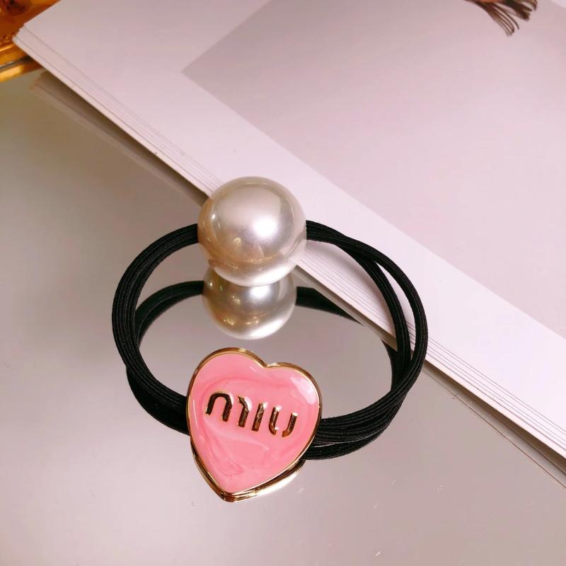 Love Heart Leather Band Hair Band Pearl Hair Band Hair Ties