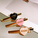 Love Heart Leather Band Hair Band Pearl Hair Band Hair Ties