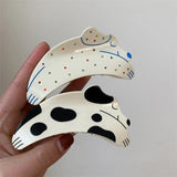 Acrylic Puppy Hair Clips Women Large Net Red Hairpin