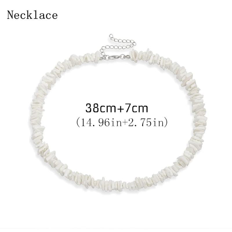 Boho Hawaii Puka Clam Shell Necklace Beach Jewelry