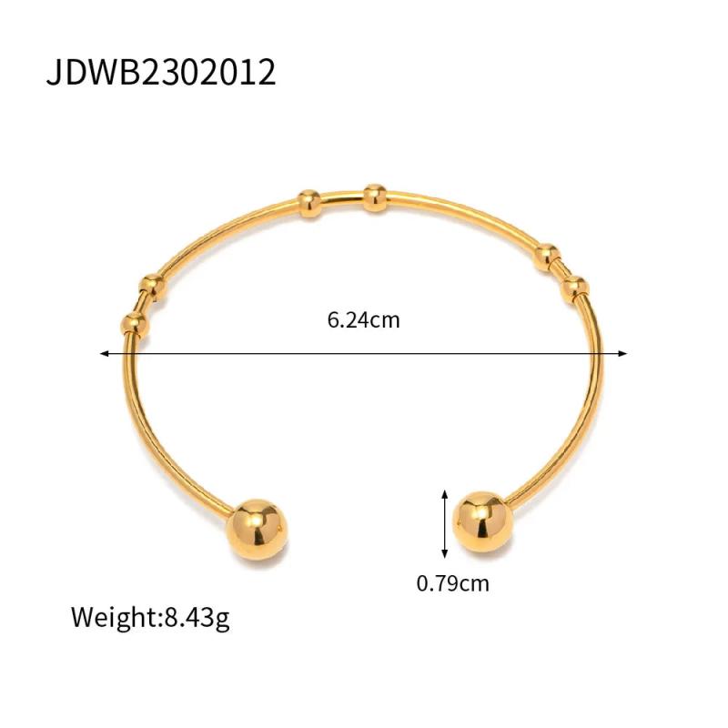 Stainless Steel Pearl Cuff Bangle Chain Jewelry