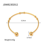 Stainless Steel Pearl Cuff Bangle Chain Jewelry