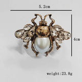 Vintage Crystal Pearl Bees Rings for Women Fashion Jewelry