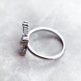 Butterfly Stones Silver Ring - Romantic Gift for Women