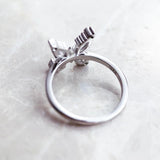 Butterfly Stones Silver Ring - Romantic Gift for Women