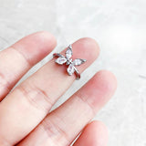 Butterfly Stones Silver Ring - Romantic Gift for Women