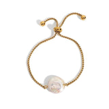 Natural Freshwater Pearls Bracelet Stainless Steel Bangle