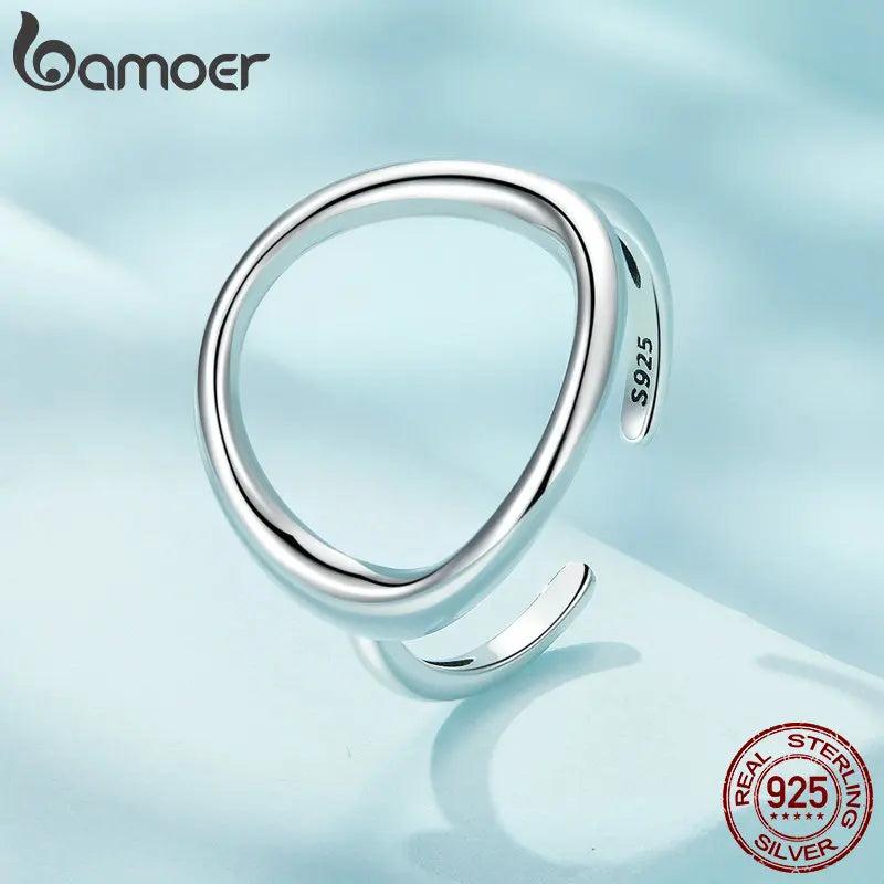 925 Silver Minimalist Round Rings for Women Wedding