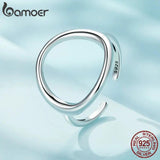 925 Silver Minimalist Round Rings for Women Wedding