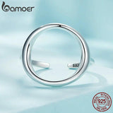 925 Silver Minimalist Round Rings for Women Wedding