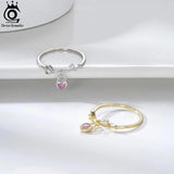925 Silver Heart Stacking Rings 14K Plated Dainty Band
