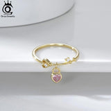 925 Silver Heart Stacking Rings 14K Plated Dainty Band