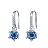 Flower Shape Moissanite Earrings S925 Silver Jewelry