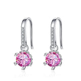 Flower Shape Moissanite Earrings S925 Silver Jewelry