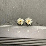 925 Silver Citrine Stud Earrings Vintage Gift Jewelry