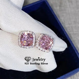 925 Silver Needle Sterling Stud Earrings CZ Engagement Bridal Wedding CCE643
