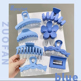 8Pcs Acrylic Hair Claws Hairpins Barrette Crab Hair Clips Headwear Accessories