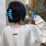 8Pcs Acrylic Hair Claws Hairpins Barrette Crab Hair Clips Headwear Accessories