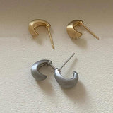 925 Silver Water Drop Matte Stud Earrings for Women