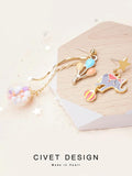 Asymmetric Elephant Balloon Earrings 925 Silver Circus Charms