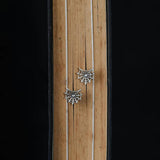 925 Silver Spider Web Stud Earrings Gothic Style