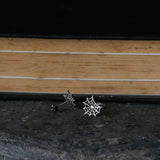 925 Silver Spider Web Stud Earrings Gothic Style