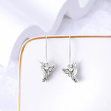 925 Silver Crested Bird Earrings for Women