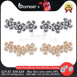 925 Silver Daisy Flower CZ Stud Earrings Women's Jewelry Gift