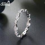 925 Silver Rings Women AAA Zircon Propose Wedding Jewelry Gift BR71
