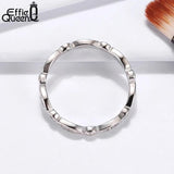 925 Silver Rings Women AAA Zircon Propose Wedding Jewelry Gift BR71