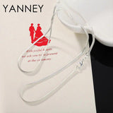 925 Sterling Silver Necklace For Women 2MM 16-30 Inches Side Snake Necklace