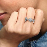 925 Sterling Silver Daisy Bouquet Sun Ring Gift