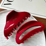 Muweordy Red Hair Clip Acetate Claw Large Size Hair Claw