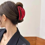 Muweordy Red Hair Clip Acetate Claw Large Size Hair Claw