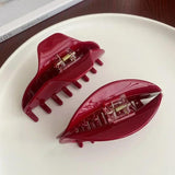 Muweordy Red Hair Clip Acetate Claw Large Size Hair Claw